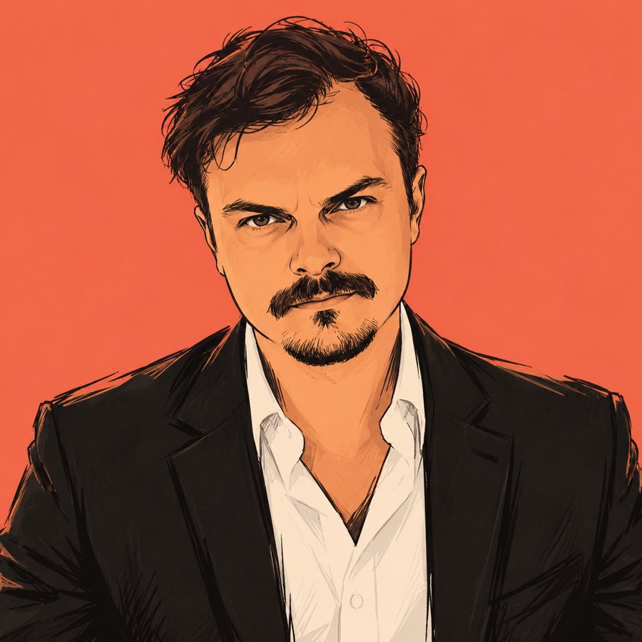 Illustrated portrait of Dimitry Sklyarouk
