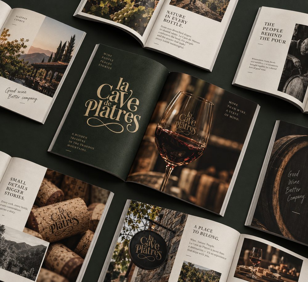 La Cave de Platres Brand Identity
